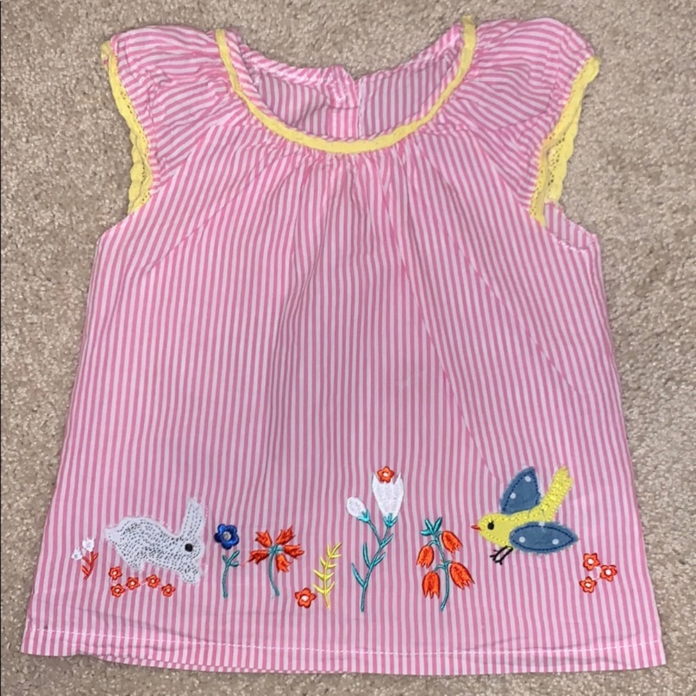 EUC Embroidered Spring Blouse 4T